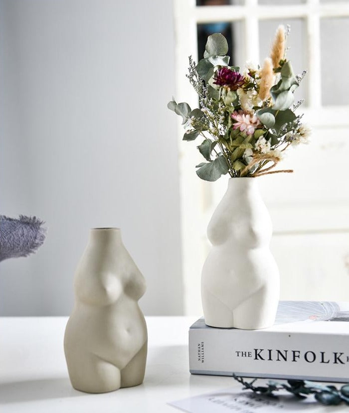 Nude Female Torso Vase