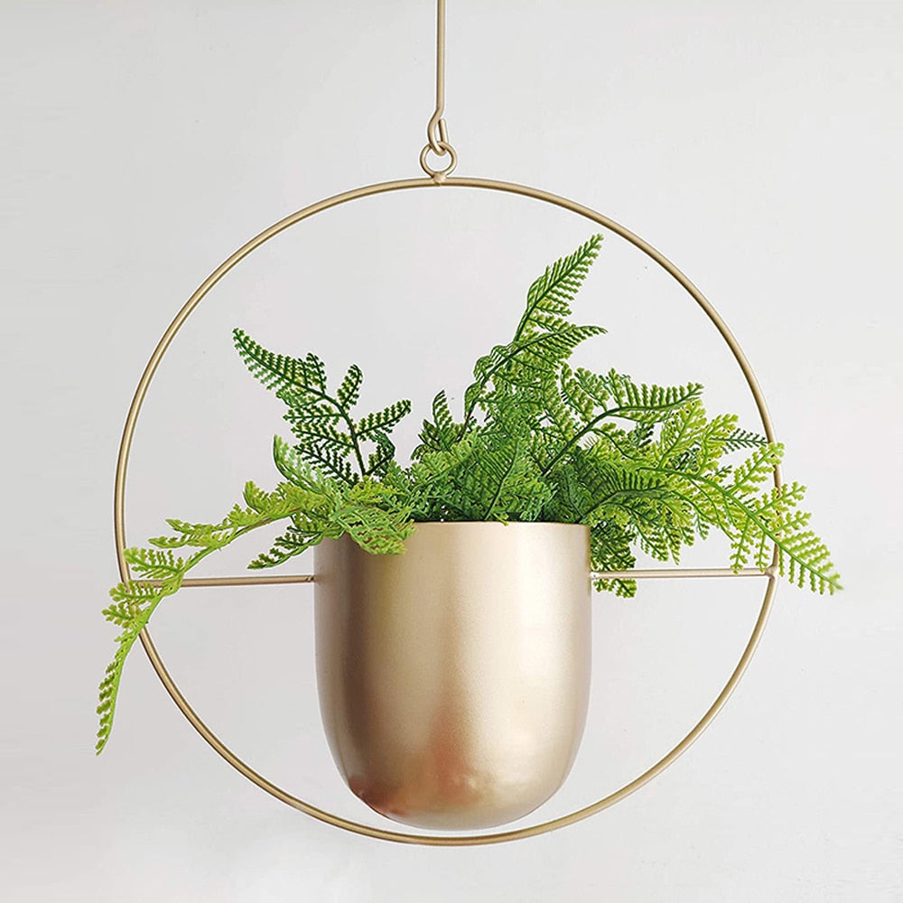 Decorative Metal Chain Hanging Pots