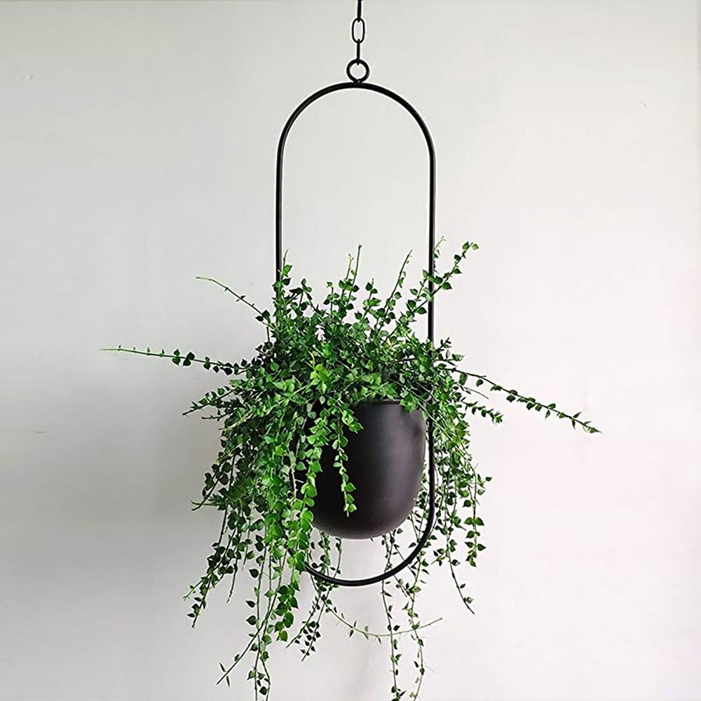 Decorative Metal Chain Hanging Pots