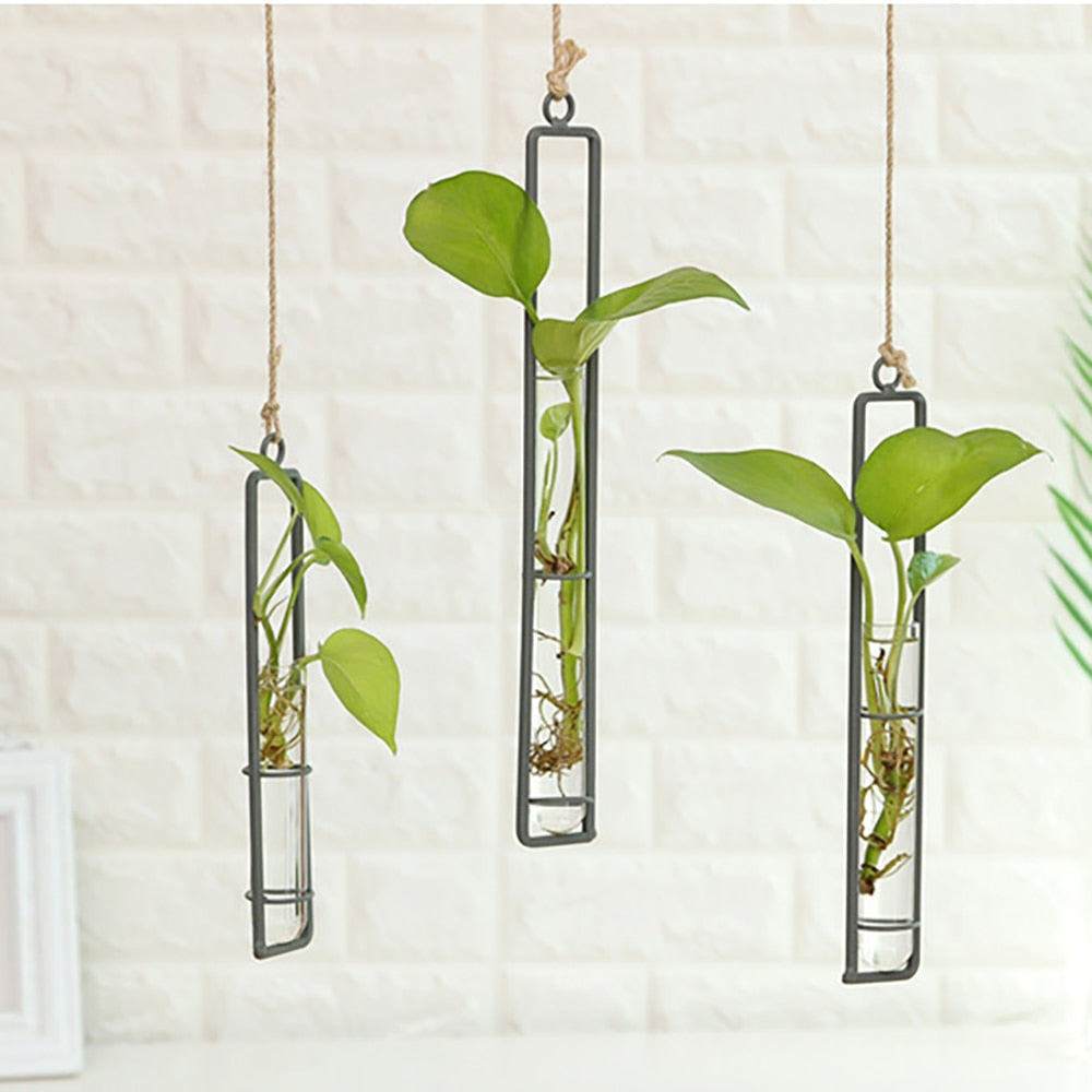 Hanging Hydroponic Iron Planter