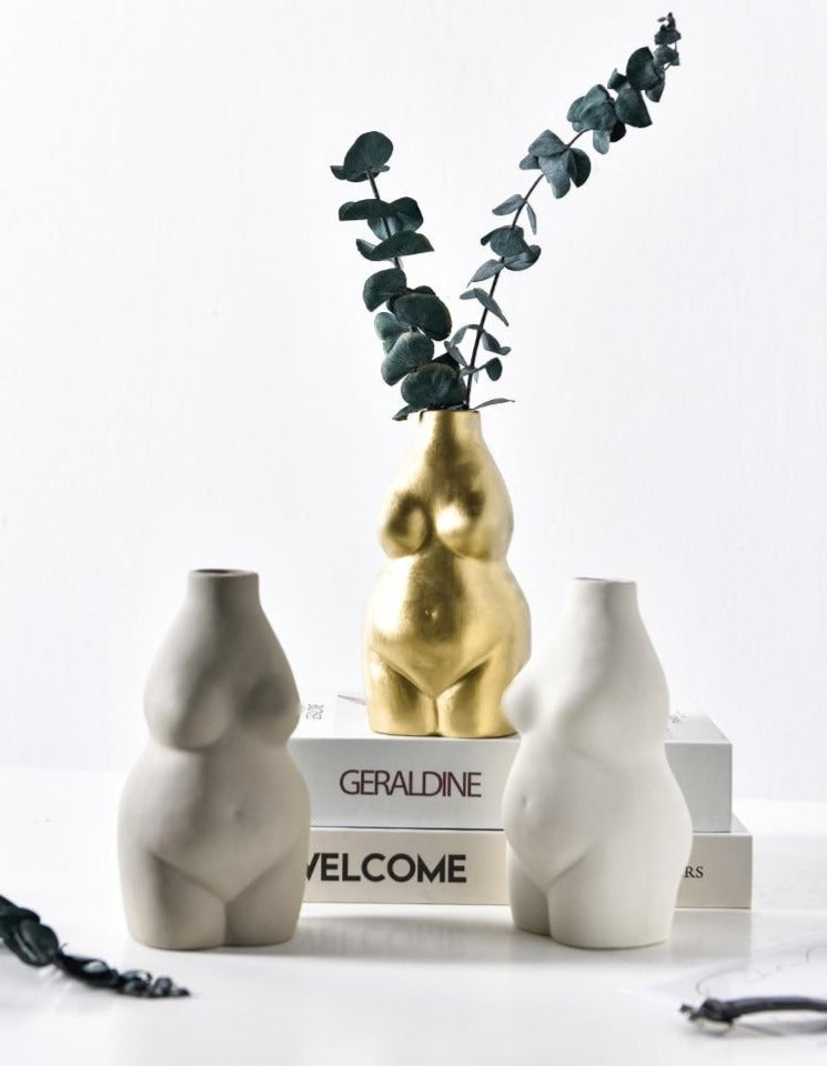 Nude Female Torso Vase