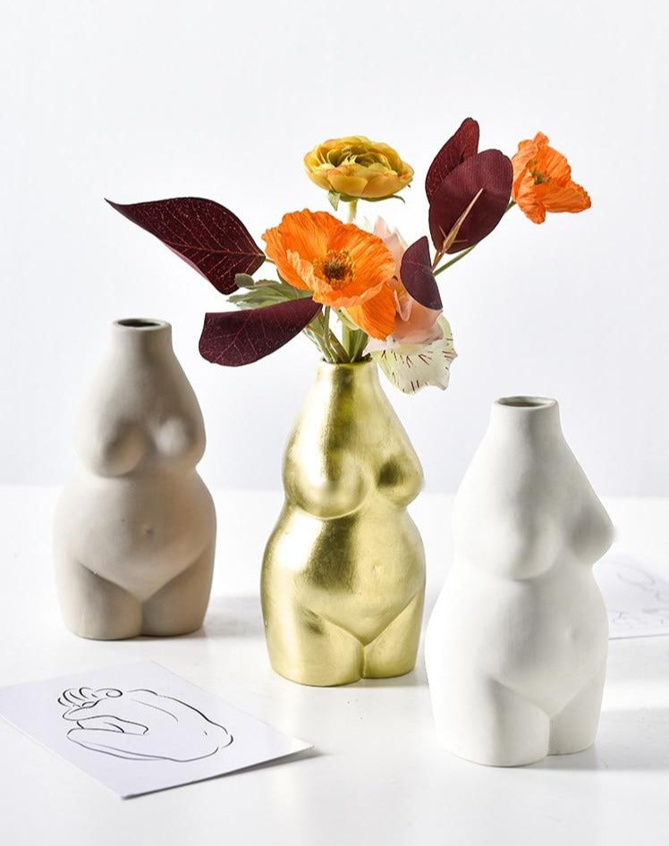 Nude Female Torso Vase