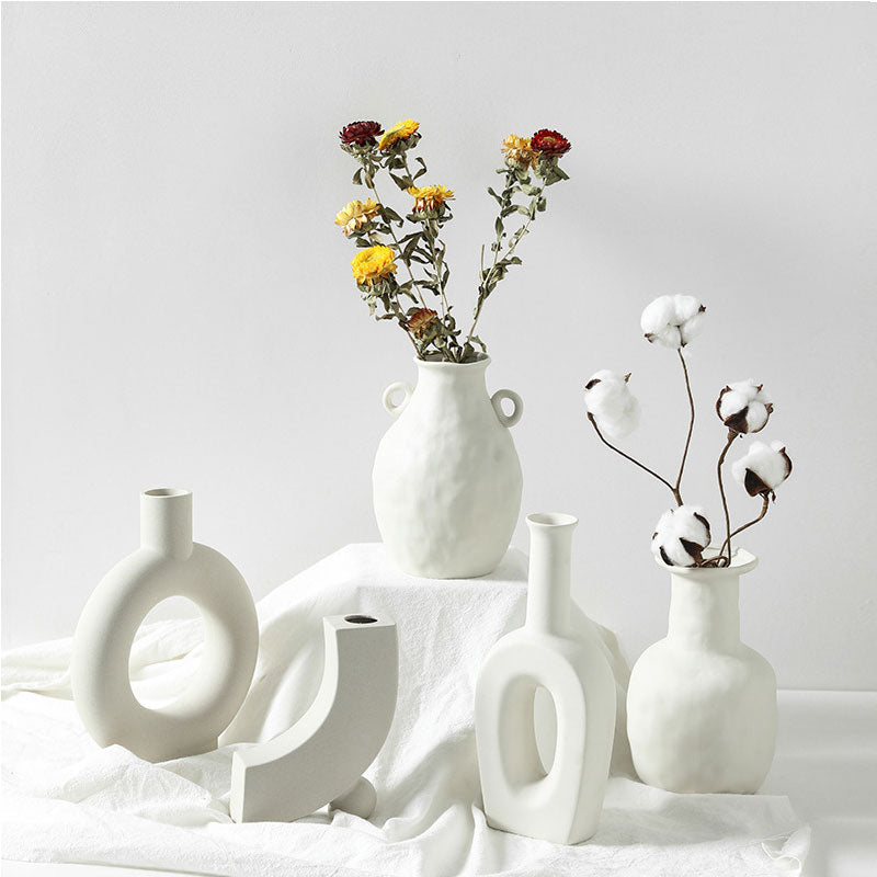 Clean White Ceramic Vase