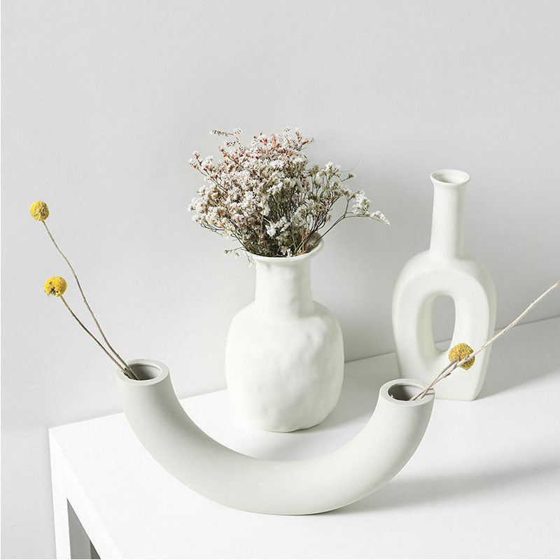 Clean White Ceramic Vase