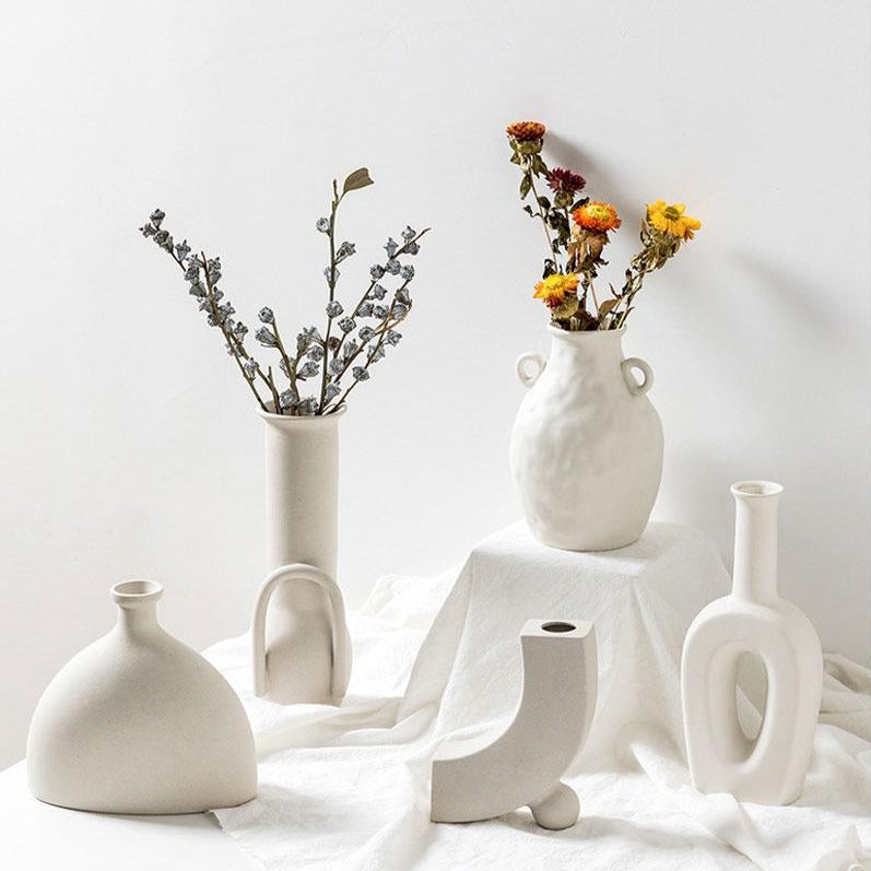 Clean White Ceramic Vase