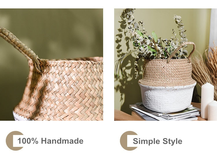 Colourful Handmade Bamboo Baskets