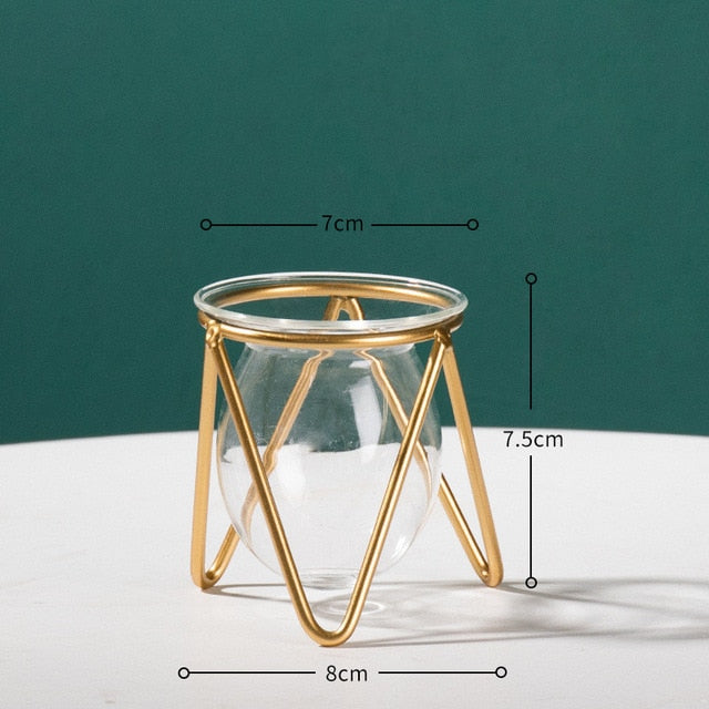 Geometric Metal Line Plant Pots