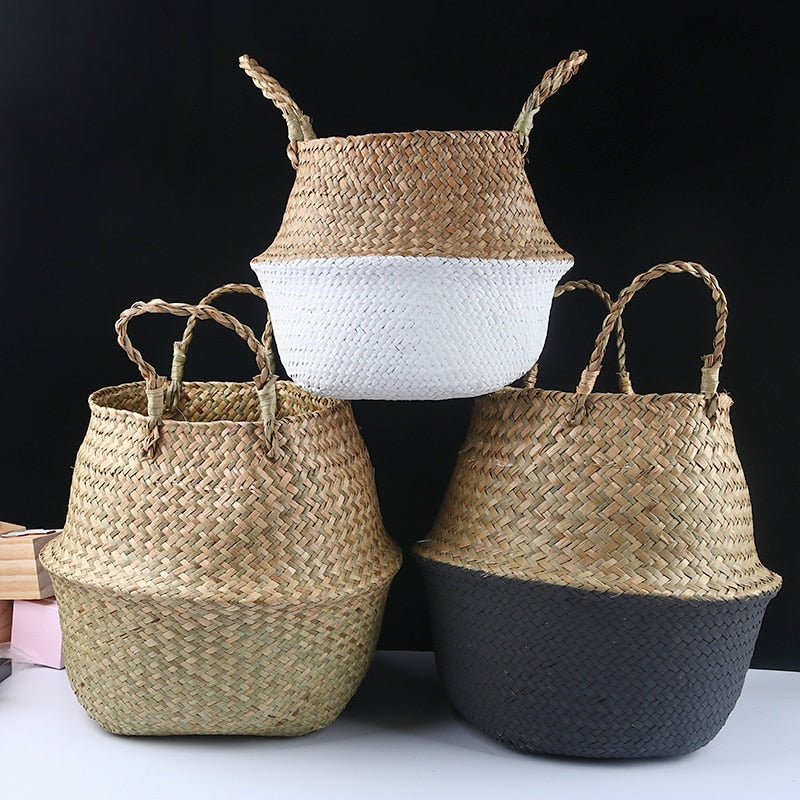 Colourful Handmade Bamboo Baskets