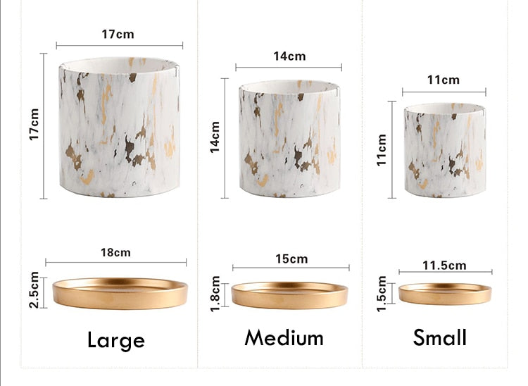 Marble Patterned Pot