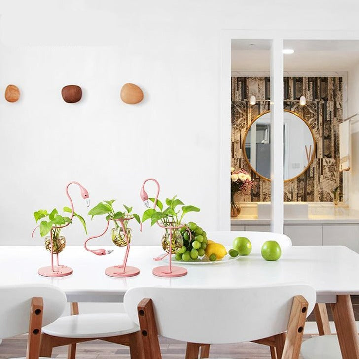 Funky Flamingo Glass Terrarium