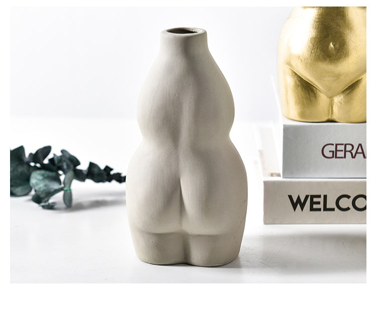 Nude Female Torso Vase