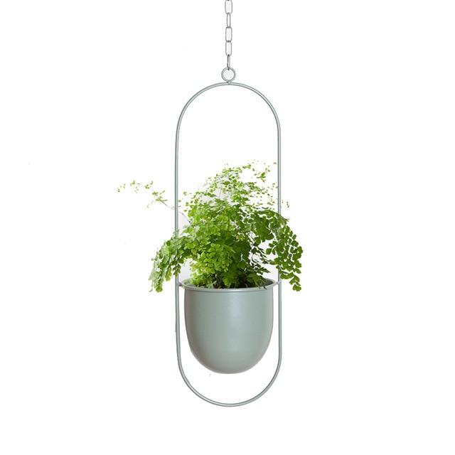 Decorative Metal Chain Hanging Pots