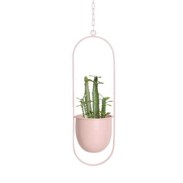 Decorative Metal Chain Hanging Pots