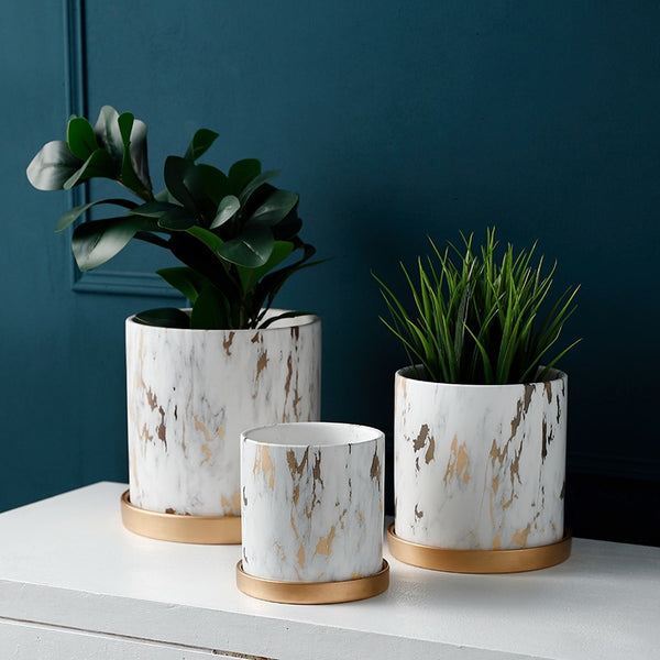 Marble Patterned Pot