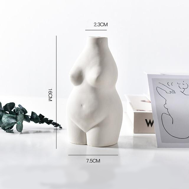 Nude Female Torso Vase