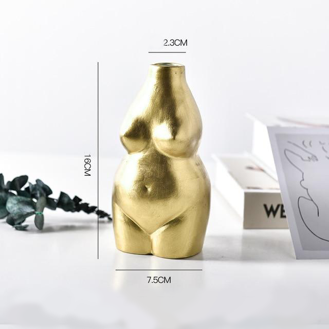 Nude Female Torso Vase