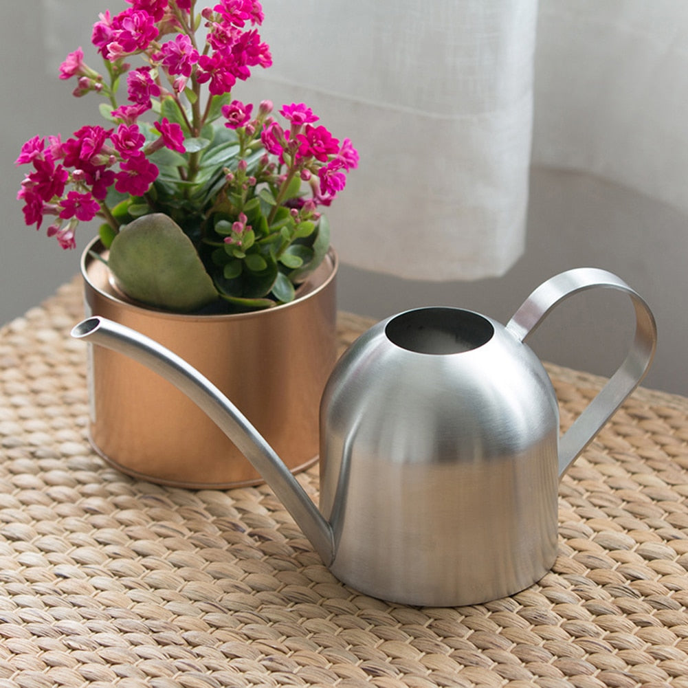 Round Stainless Steel Watering Can