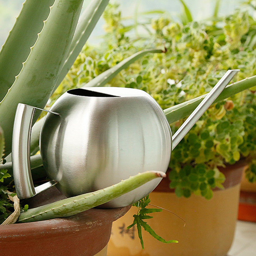 Round Stainless Steel Watering Can