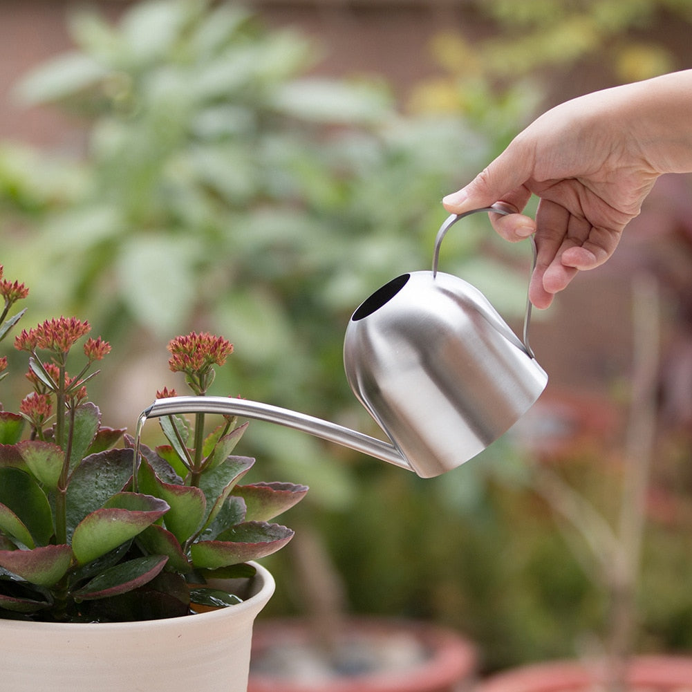 Round Stainless Steel Watering Can