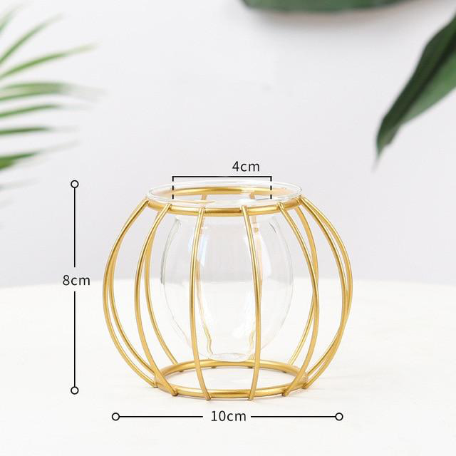 Geometric Metal Line Plant Pots