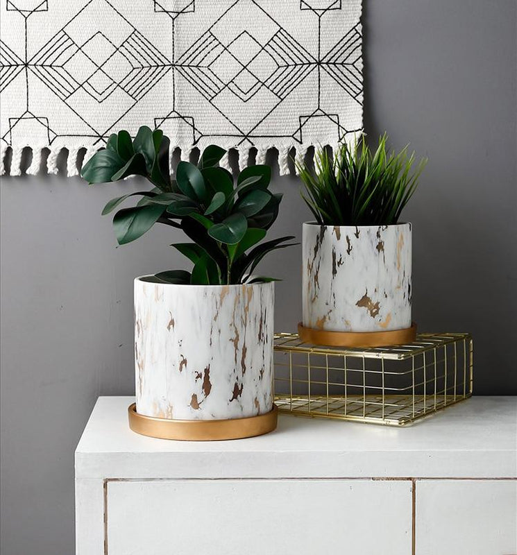 Marble Patterned Pot