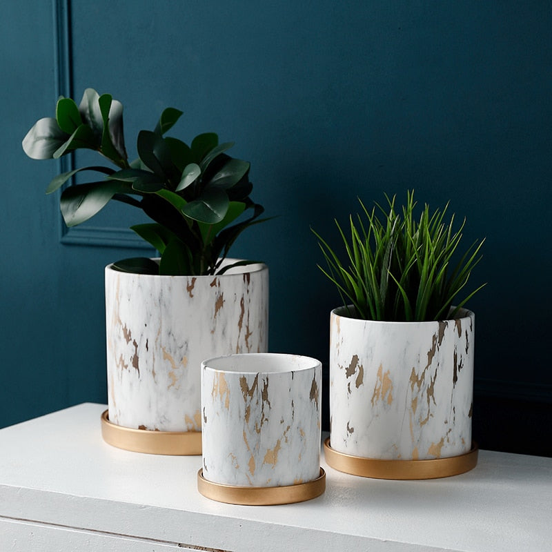 Marble Patterned Pot
