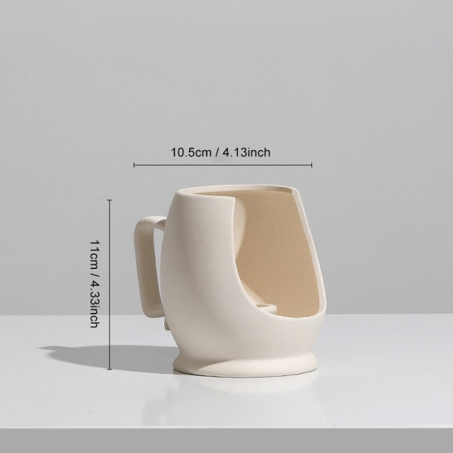 Beige Ceramic Vases