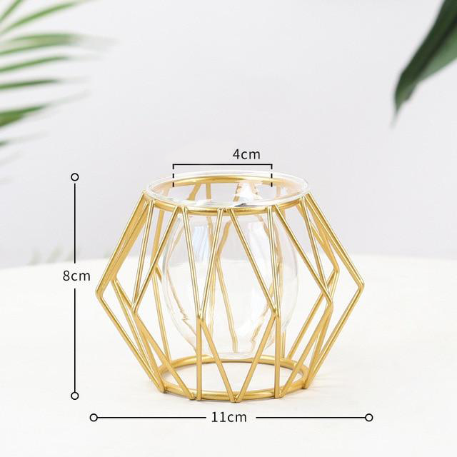 Geometric Metal Line Plant Pots