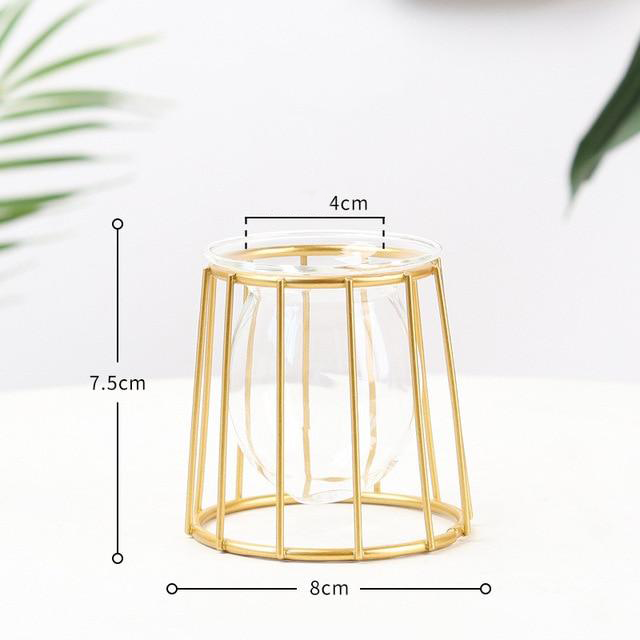 Geometric Metal Line Plant Pots